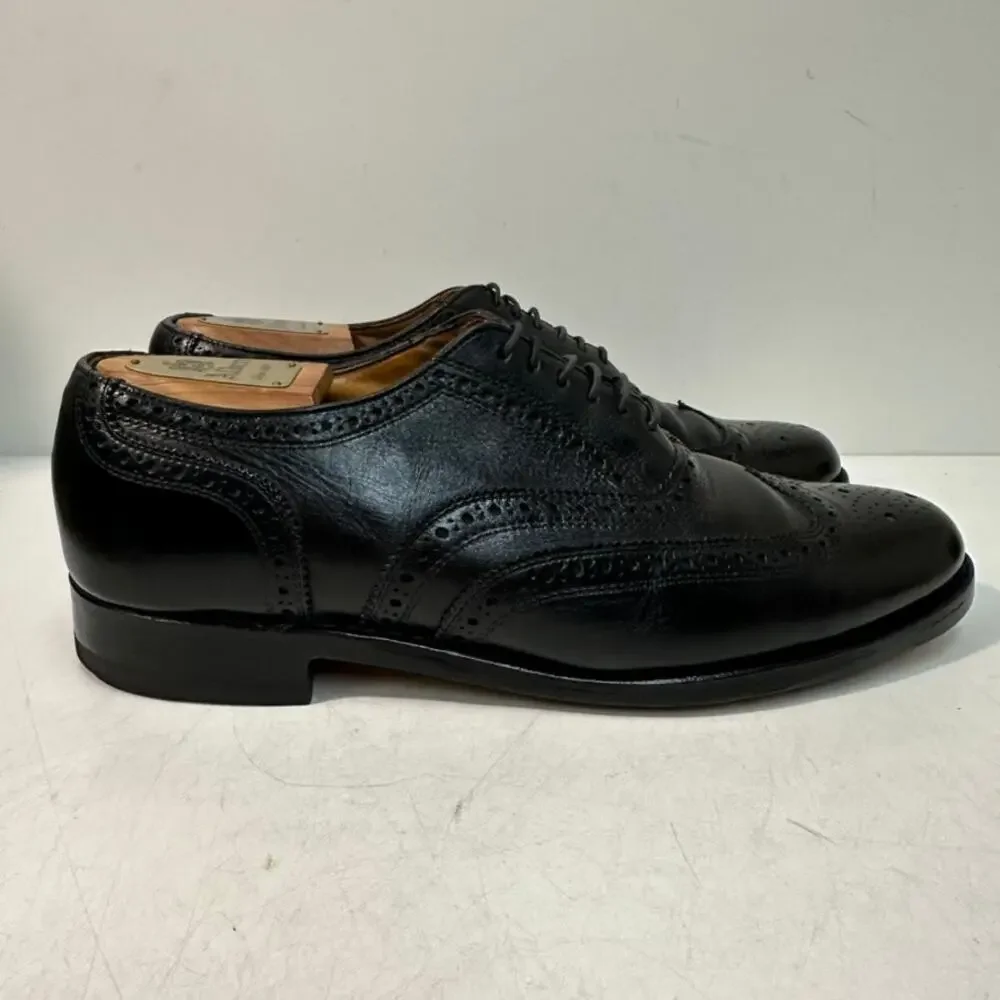 NEW HEELS Rancourt & Co. x Ralph Lauren Wingtip Oxford Black Bench Made USA 9 D